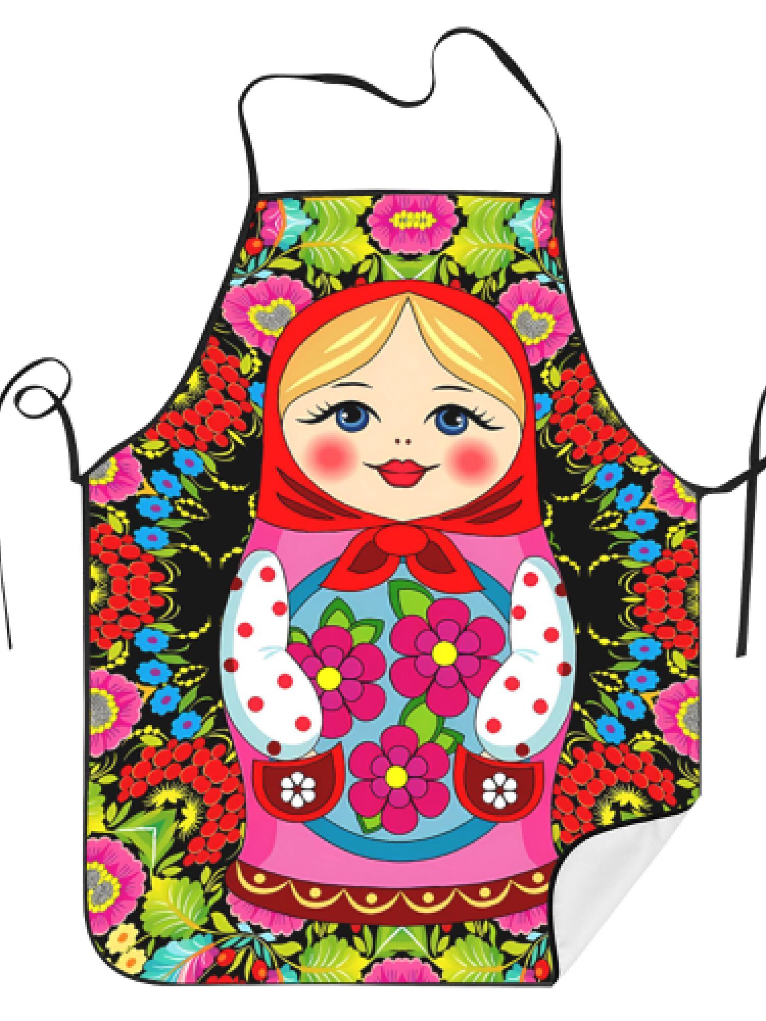 Home Cooking Cafe - 1 Buah Celemek Desain Retro Bunga