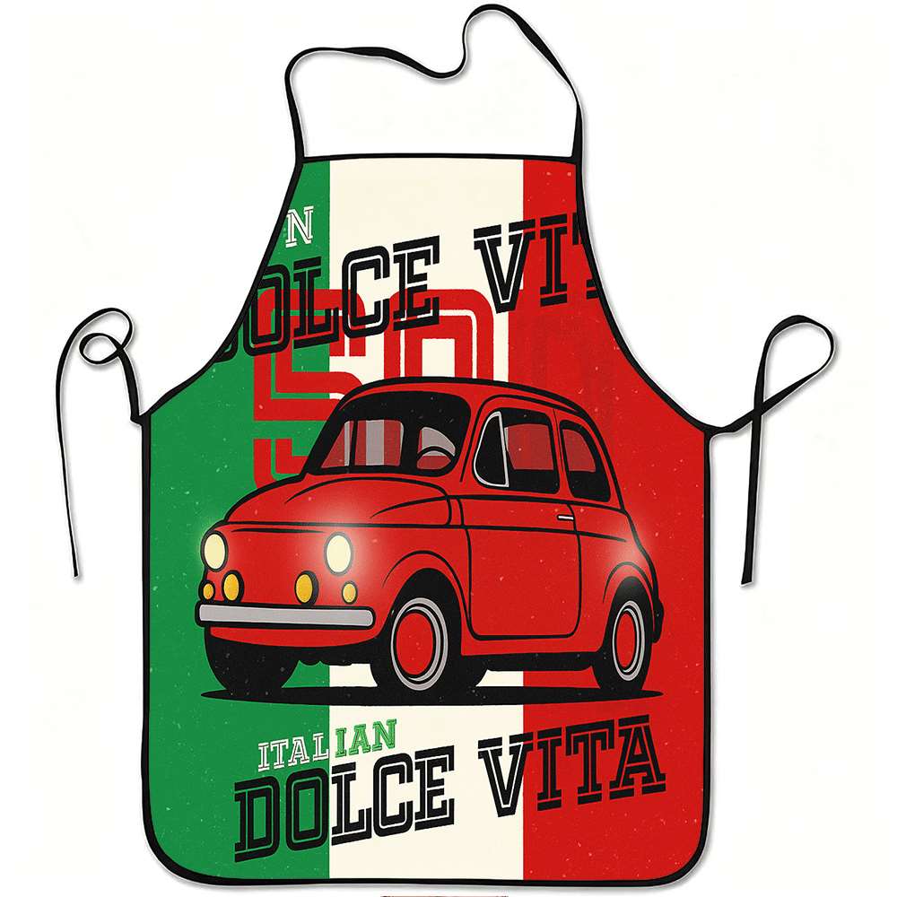 Home Cooking Cafe - 1 Buah Celemek Bertema Italia yang