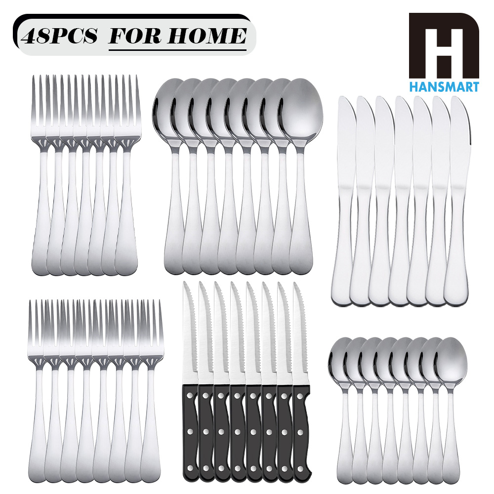 Home Cooking Delivery - KOOMADE 48Pcs Set Peralatan Makan Stainless