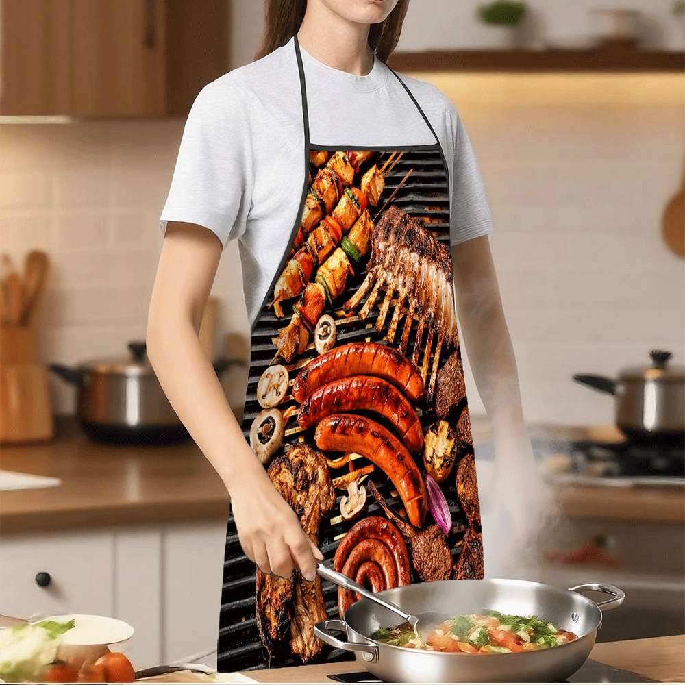1 Buah Celemek Bertema Barbeky - Home Cooking Cafe ulasan dan harga