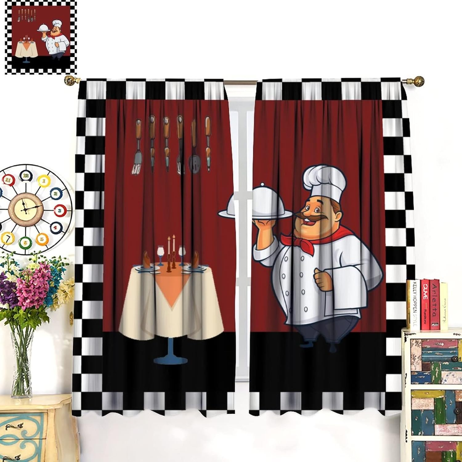 Tirai Dapur Fat Chef, Tirai Je - Home Cooking Youtube ulasan dan harga