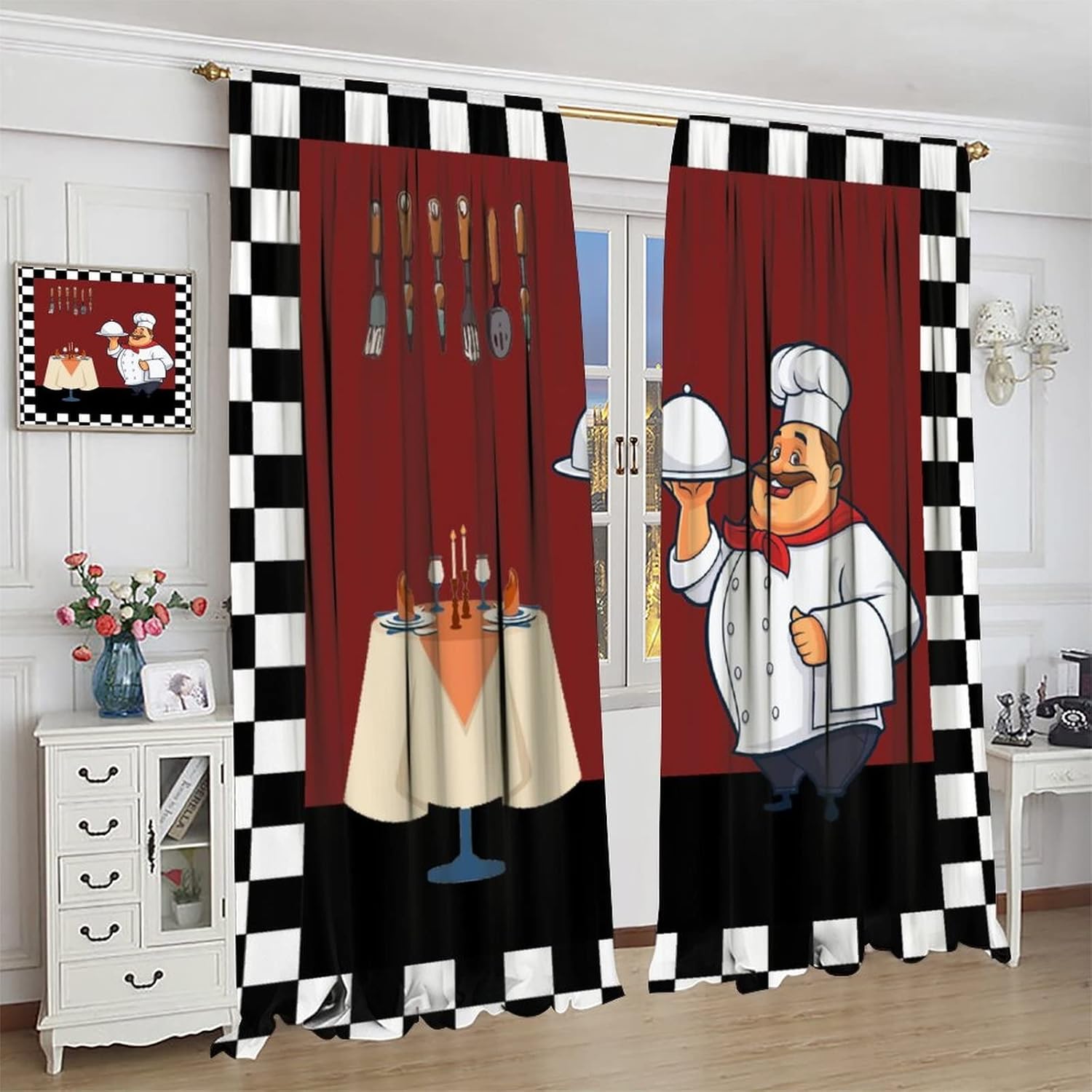 Tirai Dapur Fat Chef, Tirai Je - Home Cooking Youtube ulasan dan harga