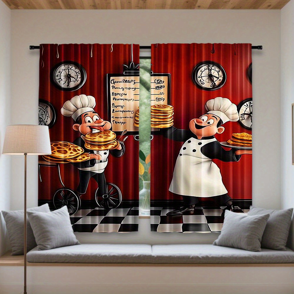 Tirai Blackout Motif Koki Kart - Home Cooking Youtube ulasan dan harga