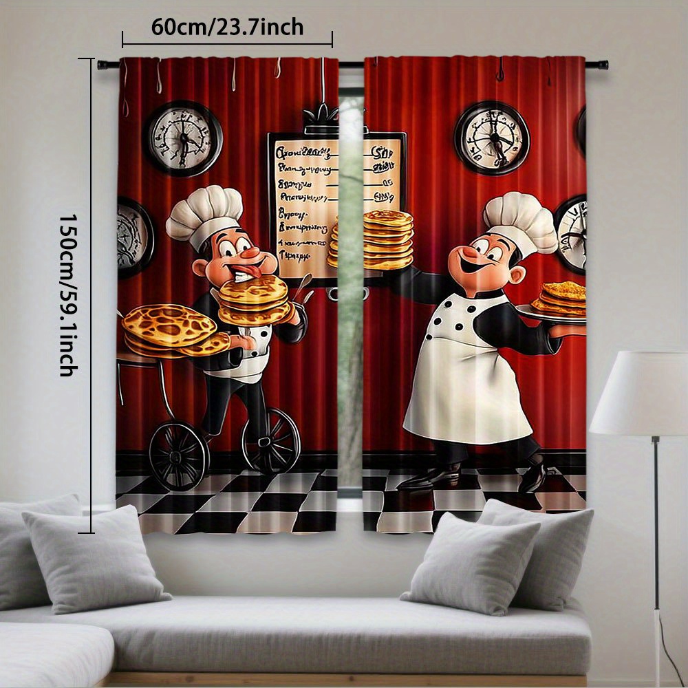 Tirai Blackout Motif Koki Kart - Home Cooking Youtube ulasan dan harga