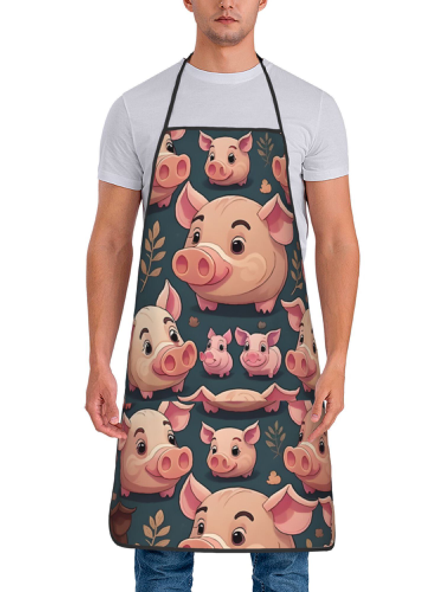 1 Buah Celemek Desain Babi Mer - Home Cooking Cafe ulasan dan harga